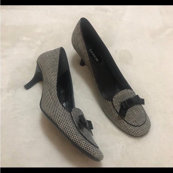 Enzo Angiolini Houndstooth Heeled Loafers - Picture 3 of 14